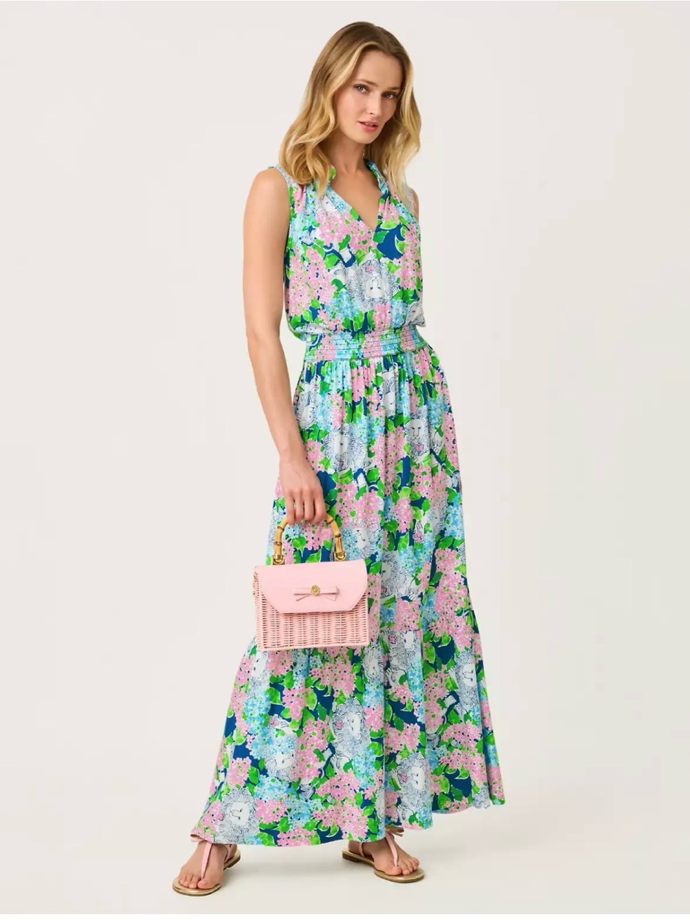 Lilly Pulitzer 
Amiria Maxi Dress 
Color: Starlight Navy Lydia The Lion